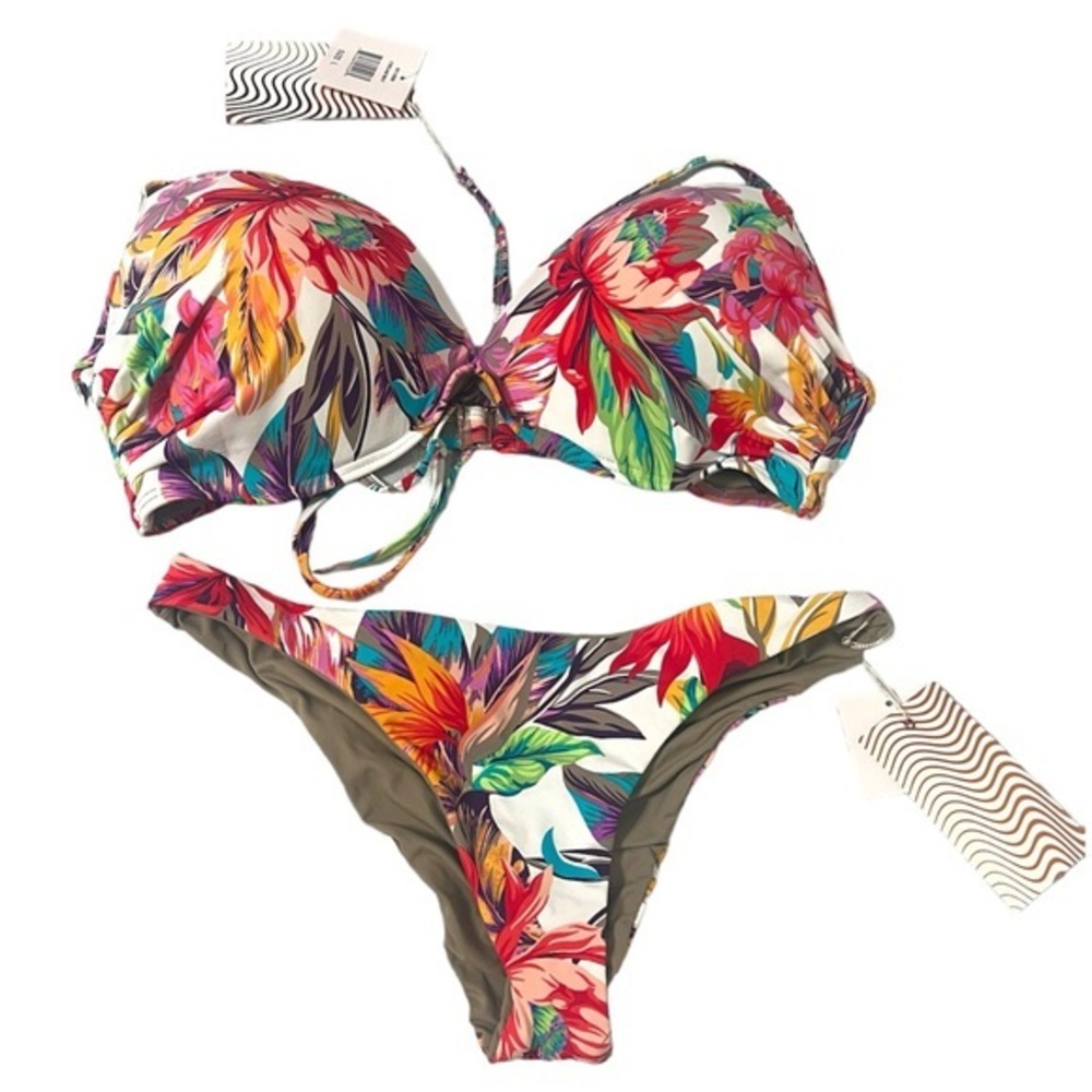 Anthropologie Kikirio Macrame Floral Bathing suit